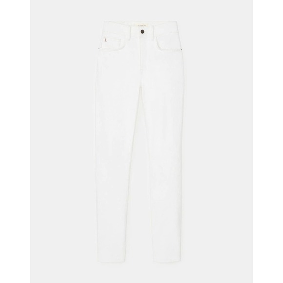 Lafayette 148 New York Denim Reeve Straight Jeans in Washed Plaster Size 27 NWOT - Picture 5 of 14